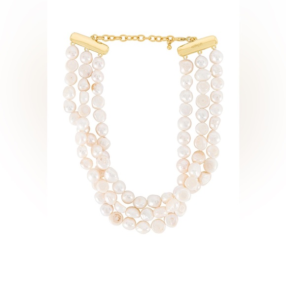 Cult Gaia Gold Pearl Choker Necklace - Picture 3 of 3